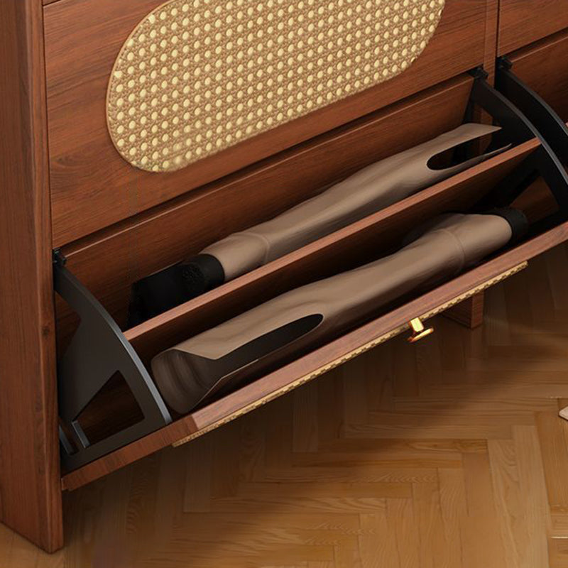 Almacenamiento de Zapatos Rectangular de Plástico HDF Retro Contemporáneo con 6 Gabinetes para la Entrada 