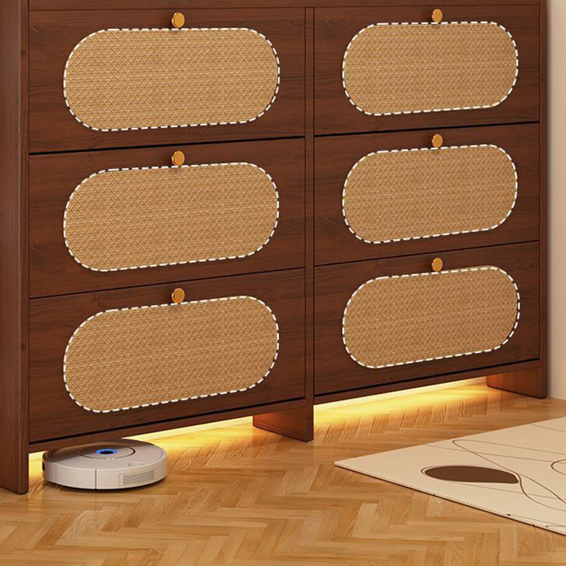 Almacenamiento de Zapatos Rectangular de Plástico HDF Retro Contemporáneo con 6 Gabinetes para la Entrada 