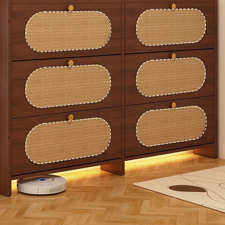 Almacenamiento de Zapatos Rectangular de Plástico HDF Retro Contemporáneo con 6 Gabinetes para la Entrada 