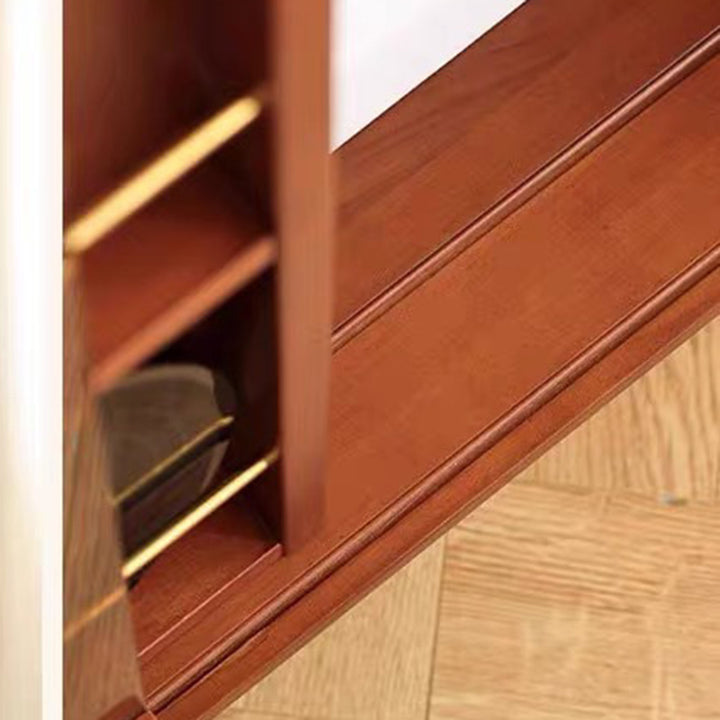 Estantería rectangular de vidrio de acero inoxidable de madera de pino retro contemporánea 7/8-Cabinet Bafle extraíble para sala de estar 