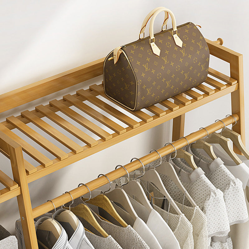 Modern Minimalist Nan Bamboo Rectangular Hall Tree 5-Tier Multi-Function Rack For Bedroom