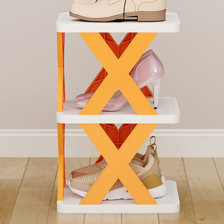 Diseño moderno minimalista PP rectangular para almacenamiento de zapatos de 8 niveles que ahorra espacio para la entrada 