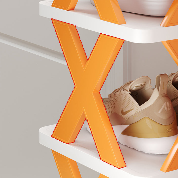 Diseño moderno minimalista PP rectangular para almacenamiento de zapatos de 8 niveles que ahorra espacio para la entrada 