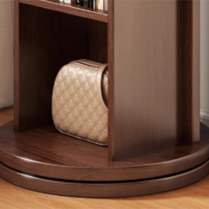 Zeitgenössisches kreatives Spanplatten-Glas Bärenförmiges rechteckiges drehbares Bücherregal 5-stufiger Ganzkörperspiegel Drehbare Aufbewahrung für Schlafzimmer &amp; Wohnzimmer 