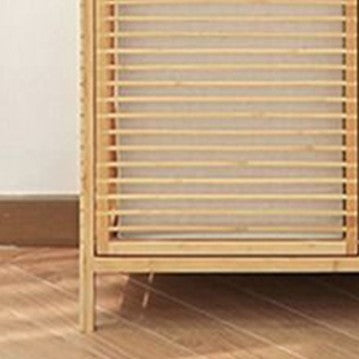 Moderner minimalistischer Nan-Bambus-Oxford-Stoff-Rechteckiger Aufbewahrungsschrank 2-Schränke für Wohnzimmer 