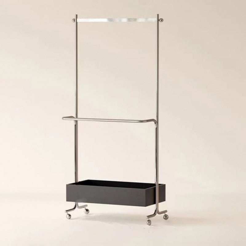 Arbre de hall rectangulaire moderne milieu de siècle en MDF et acier inoxydable, 1 armoire, mobile, pour chambre et salon 