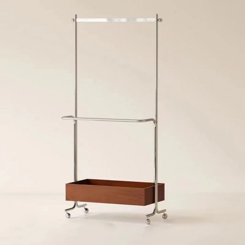 Arbre de hall rectangulaire moderne milieu de siècle en MDF et acier inoxydable, 1 armoire, mobile, pour chambre et salon 