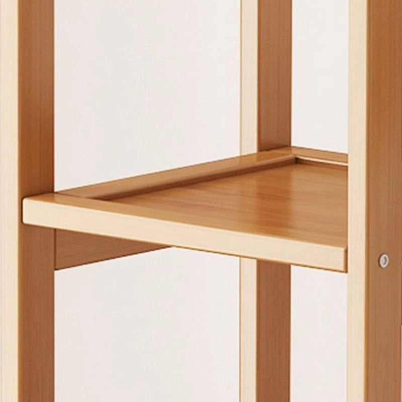 Modern Minimalist Nan Bamboo Rectangular Hall Tree 2-Cabinet Storage Rack For Bedroom &amp; Living Room