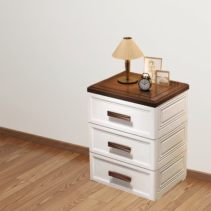 Modern Minimalist PP Rectangular Storage Cabinet 3/4/5/6-Drawer Movable Versatile Organizer For Living Room &amp; Bedroom