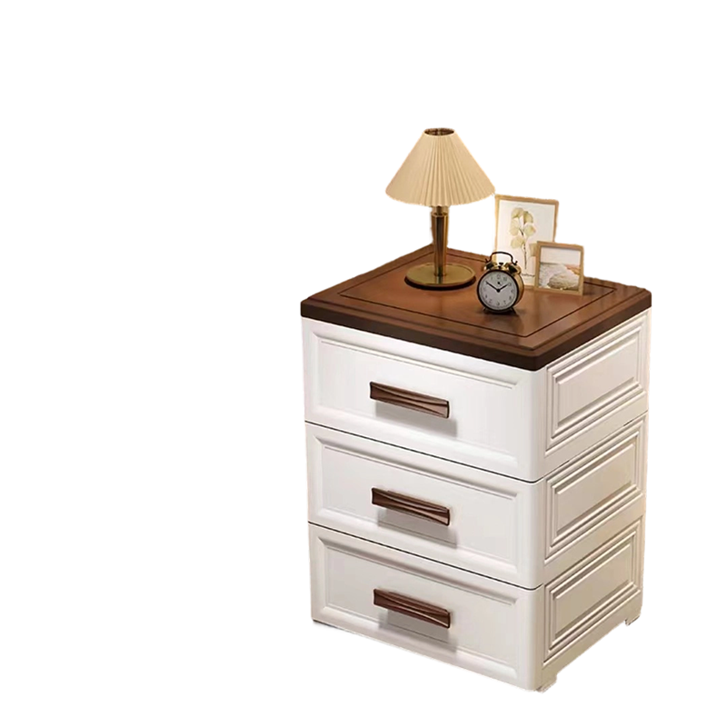 Modern Minimalist PP Rectangular Storage Cabinet 3/4/5/6-Drawer Movable Versatile Organizer For Living Room &amp; Bedroom