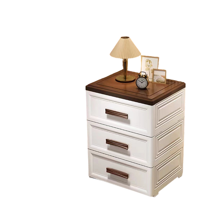 Modern Minimalist PP Rectangular Storage Cabinet 3/4/5/6-Drawer Movable Versatile Organizer For Living Room &amp; Bedroom