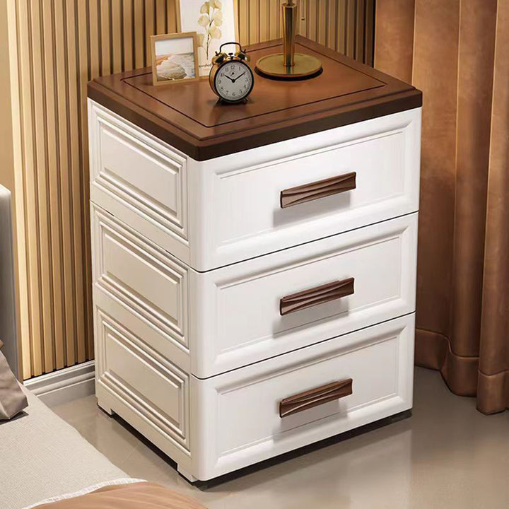 Modern Minimalist PP Rectangular Storage Cabinet 3/4/5/6-Drawer Movable Versatile Organizer For Living Room &amp; Bedroom