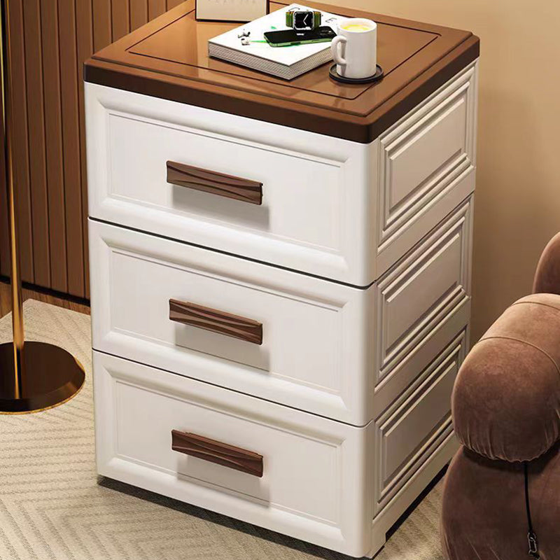 Modern Minimalist PP Rectangular Storage Cabinet 3/4/5/6-Drawer Movable Versatile Organizer For Living Room &amp; Bedroom