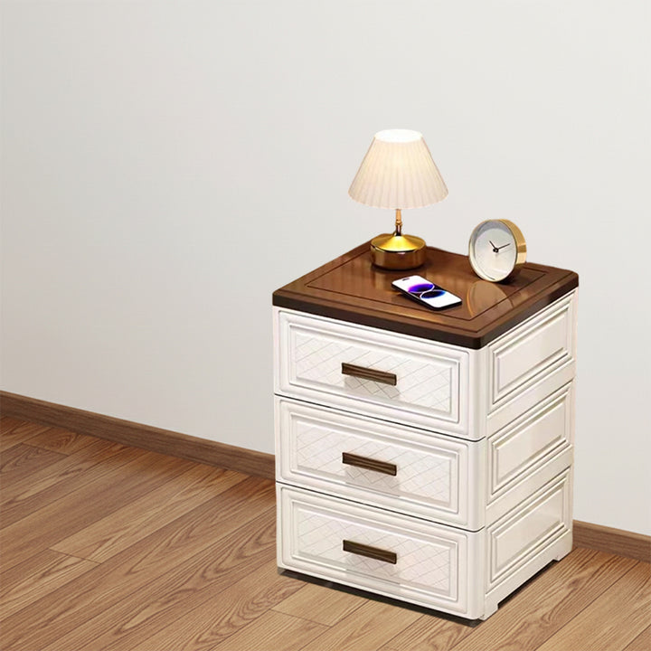 Modern Minimalist PP Rectangular Storage Cabinet 3/4/5/6-Drawer Movable Versatile Organizer For Living Room &amp; Bedroom