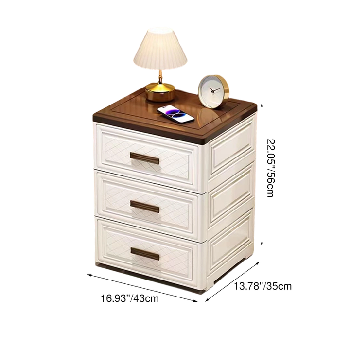 Modern Minimalist PP Rectangular Storage Cabinet 3/4/5/6-Drawer Movable Versatile Organizer For Living Room &amp; Bedroom
