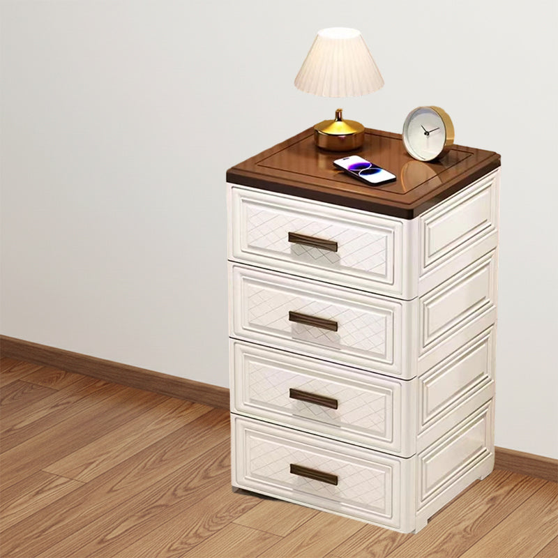Modern Minimalist PP Rectangular Storage Cabinet 3/4/5/6-Drawer Movable Versatile Organizer For Living Room &amp; Bedroom
