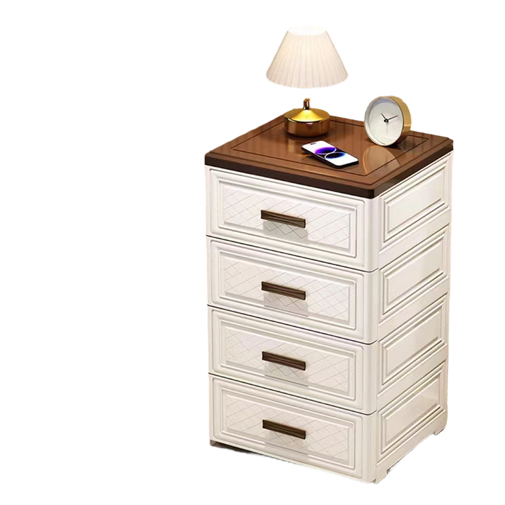 Modern Minimalist PP Rectangular Storage Cabinet 3/4/5/6-Drawer Movable Versatile Organizer For Living Room &amp; Bedroom