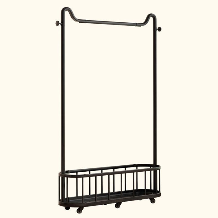 Contemporary Creative Carbon Steel Rectangular Cat Ear Hall Tree 1-Cabinet Movable Multi-functional Storage For Living Room &amp; Bedroom