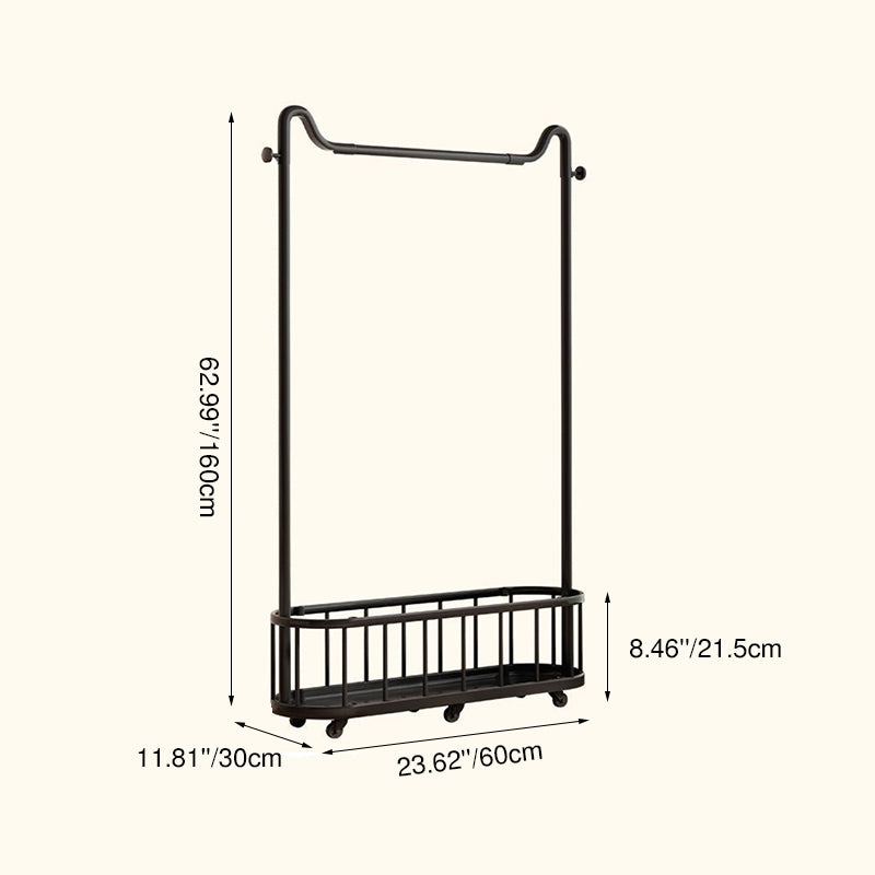 Contemporary Creative Carbon Steel Rectangular Cat Ear Hall Tree 1-Cabinet Movable Multi-functional Storage For Living Room &amp; Bedroom