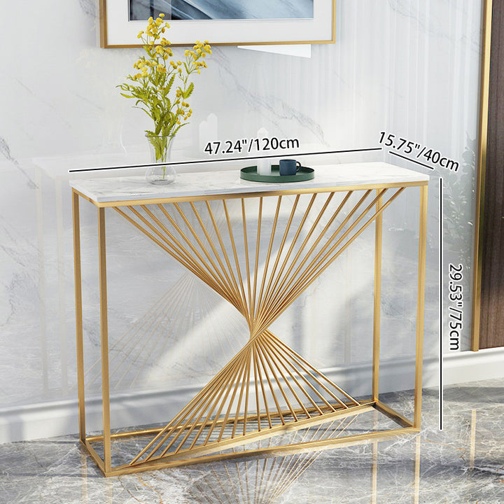 Contemporary Luxury MDF Steel Rectangular Console Table For Entryways
