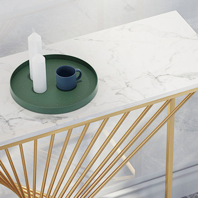 Contemporary Luxury MDF Steel Rectangular Console Table For Entryways