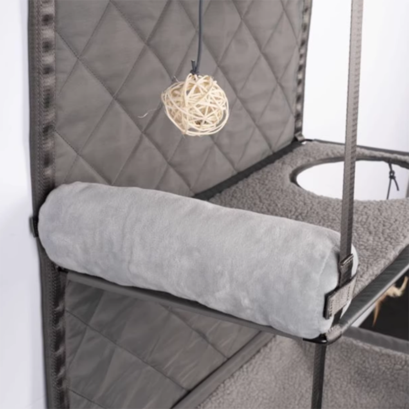 Modern Minimalist Polyester Rectangular Cat Tree Foldable Door-Hanging With Removable Cushion For Living Room &amp; Bedroom