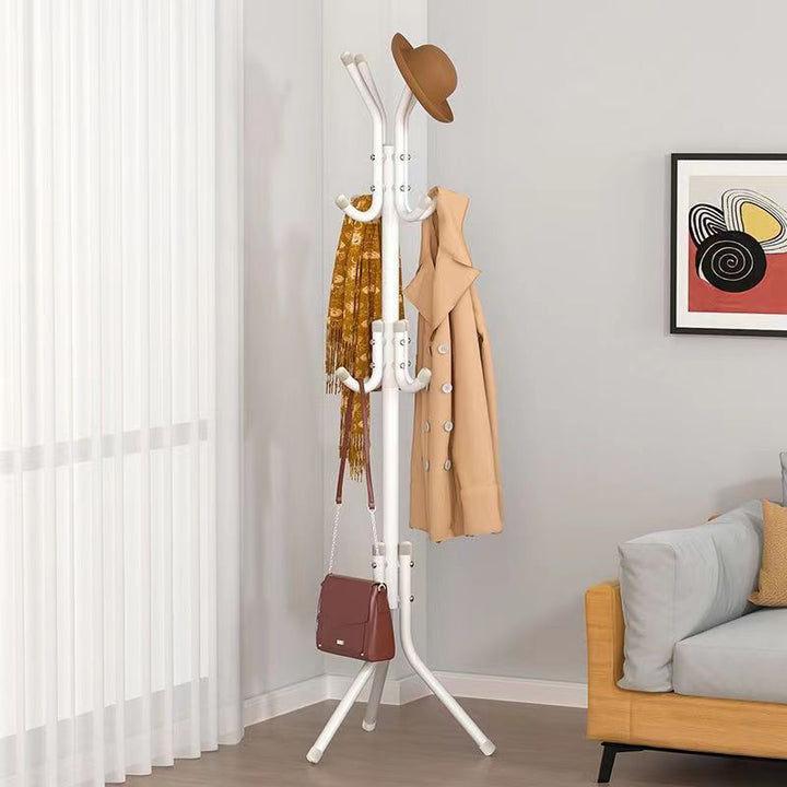 Porte-manteau triangulaire moderne minimaliste en fer, sur pied, avec 12 crochets pour salon et chambre 