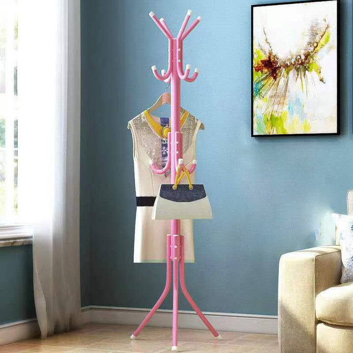Moderner minimalistischer freistehender Eisen-Dreieck-Garderobenständer mit 12 Haken für Wohnzimmer &amp; Schlafzimmer 