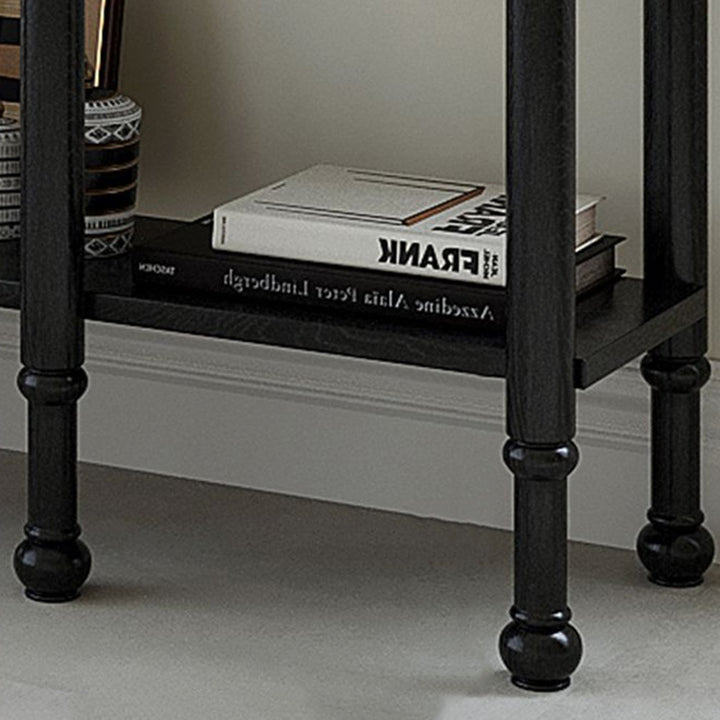 Zeitgenössischer Retro-Seiten­tisch aus Kiefernholz, rechteckig, 2-stufig, für das Wohnzimmer 