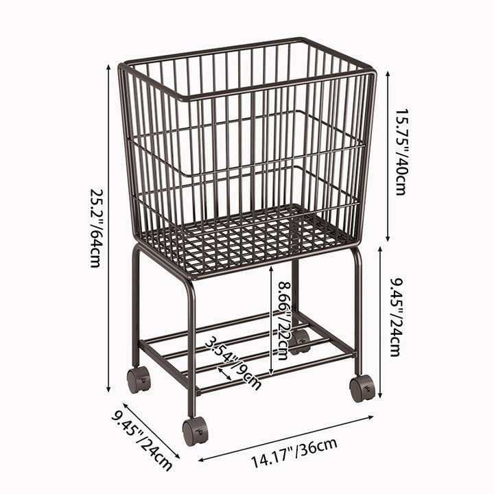 Étagère de rangement mobile rectangulaire en fer, style minimaliste moderne, à 2 niveaux pour chambre et salon 