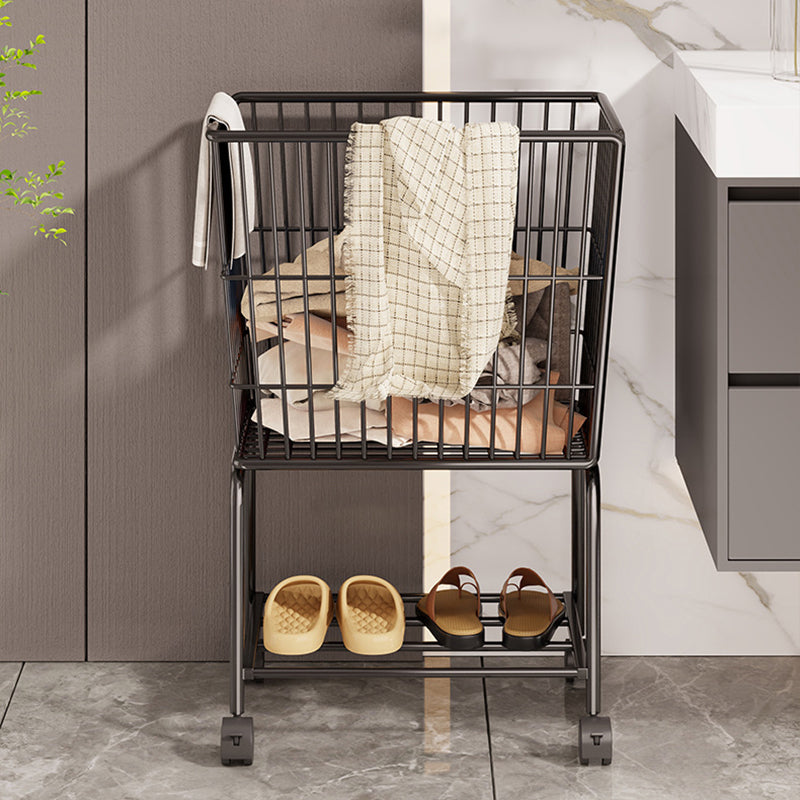 Étagère de rangement mobile rectangulaire en fer, style minimaliste moderne, à 2 niveaux pour chambre et salon 