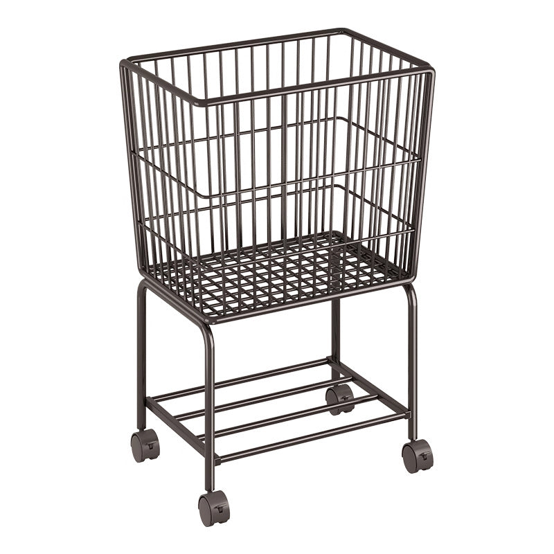 Étagère de rangement mobile rectangulaire en fer, style minimaliste moderne, à 2 niveaux pour chambre et salon 