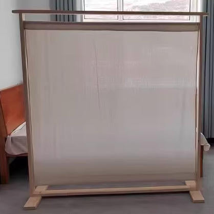 Traditioneller chinesischer Raumteiler aus Kiefernholz-Vliesstoff in rechteckiger Form für das Wohnzimmer 