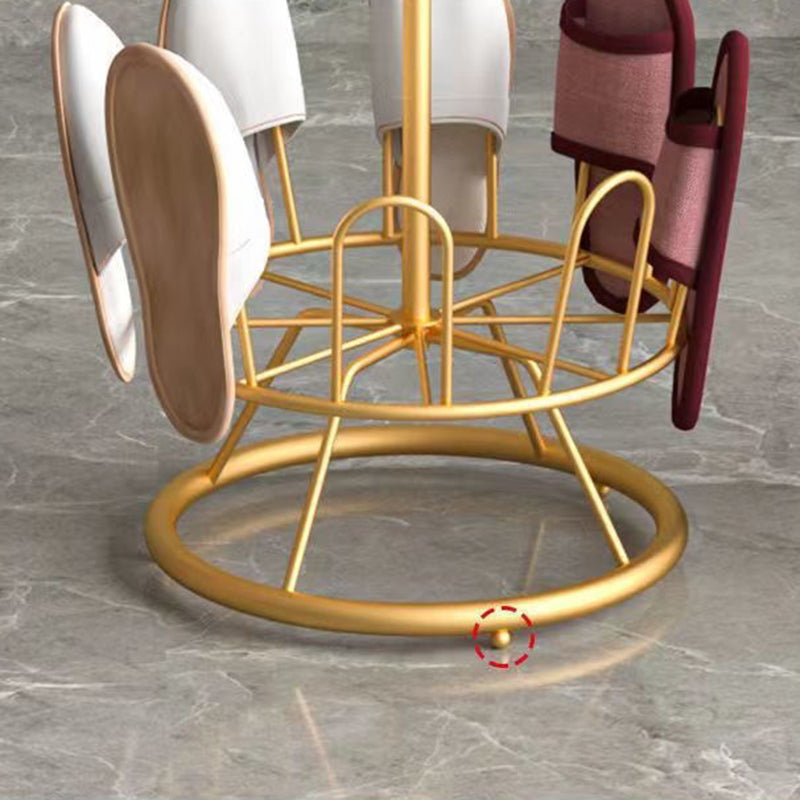 Étagère de rangement à chaussures ronde pivotante en acier au carbone au style minimaliste moderne, à 2/3 niveaux, pour balcon et salon 