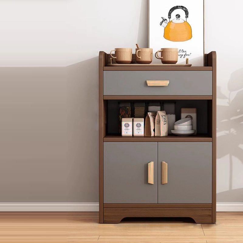 Contemporary Nordic MDF Rectangular Movable Sideboard With 4-Tier For Living Room &amp; Dining Room