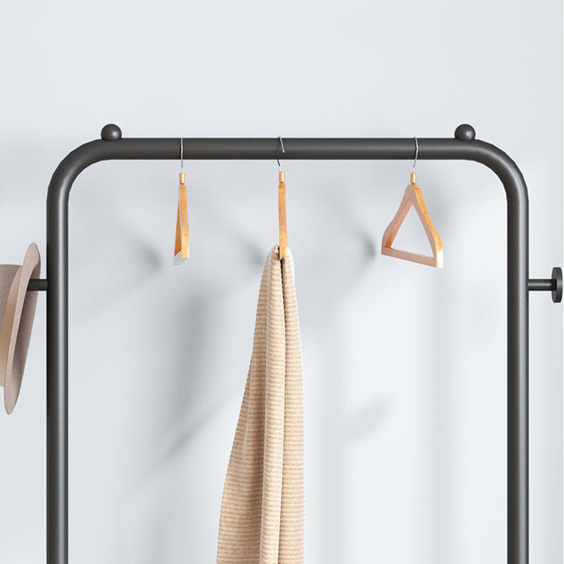 Moderner minimalistischer Hallenständer aus Kunststoff, Stahl und Eisen, rechteckig, beweglich, 2-stufiger Stauraum für Wohnzimmer und Schlafzimmer 