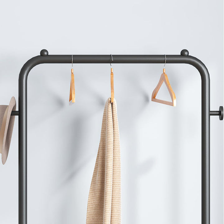 Moderner minimalistischer Hallenständer aus Kunststoff, Stahl und Eisen, rechteckig, beweglich, 2-stufiger Stauraum für Wohnzimmer und Schlafzimmer 