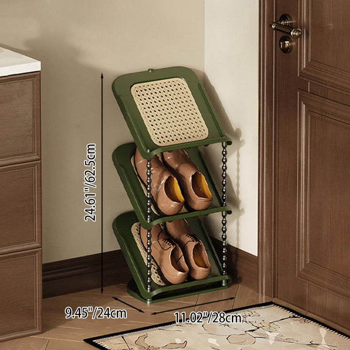 Contemporary Retro PP Rectangular Shoe Storage 2/3/4/5/6/7-Tier &amp; Space-Saving For Entryway