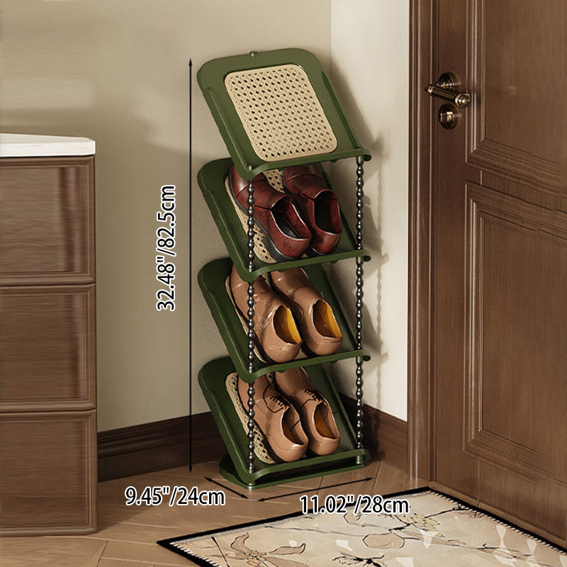 Contemporary Retro PP Rectangular Shoe Storage 2/3/4/5/6/7-Tier &amp; Space-Saving For Entryway