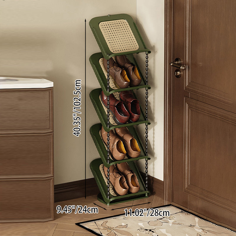 Contemporary Retro PP Rectangular Shoe Storage 2/3/4/5/6/7-Tier &amp; Space-Saving For Entryway