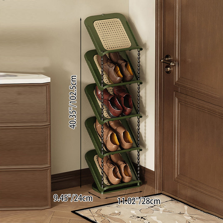 Contemporary Retro PP Rectangular Shoe Storage 2/3/4/5/6/7-Tier &amp; Space-Saving For Entryway