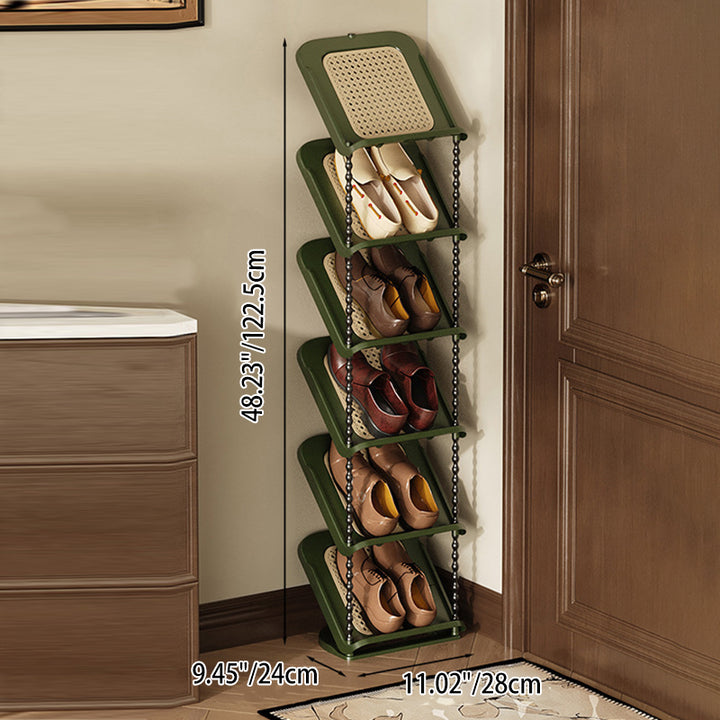 Contemporary Retro PP Rectangular Shoe Storage 2/3/4/5/6/7-Tier &amp; Space-Saving For Entryway