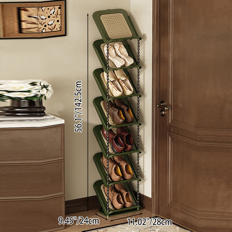 Contemporary Retro PP Rectangular Shoe Storage 2/3/4/5/6/7-Tier &amp; Space-Saving For Entryway