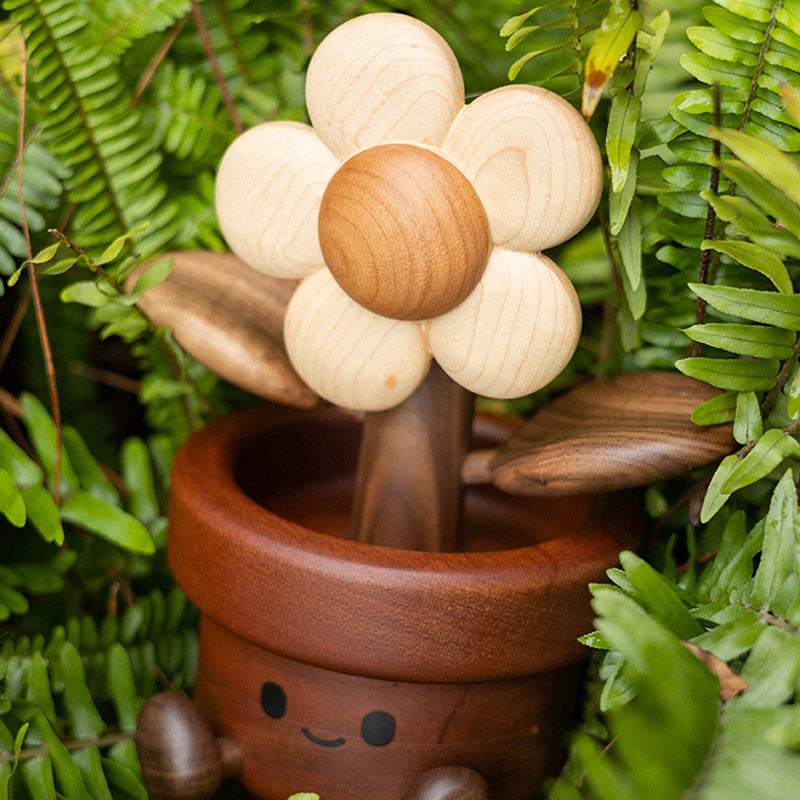 Contemporary Creative Cherry Wood Black Walnut Wood Maple Wood Palisander Sunflower-shaped Table Decor For Living Room &amp; Bedroom