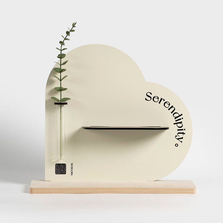 Moderner 2-stufiger Desktop-Aufbewahrungsständer in Herzform aus Acrylglas und Sperrholz im Art-Déco-Stil für Wohnzimmer & Eingangsbereich 