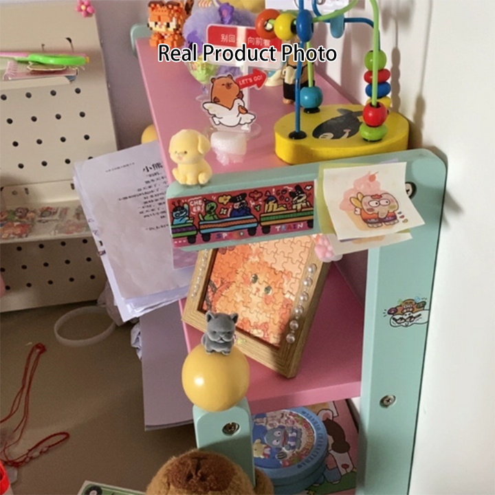 رف تخزين مكتبي مستطيل من MDF بتصميم عصري وإبداعي، ثلاثي الطبقات، لغرفة المعيشة وغرفة الطعام وغرفة النوم 