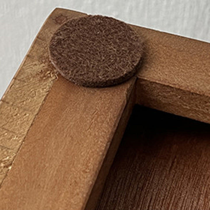 Estantería de almacenamiento de escritorio rectangular plegable de madera de cedro y contrachapado, estilo retro contemporáneo, con 4 cajones, para salón y dormitorio 
