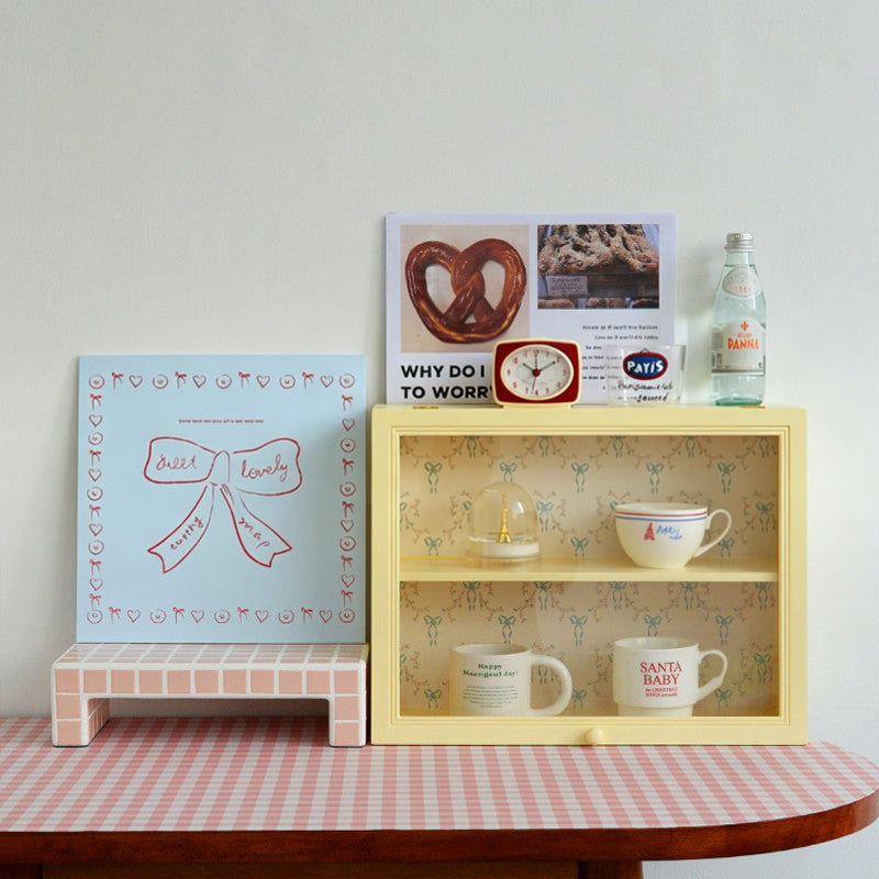 Estantería de almacenamiento de escritorio rectangular contemporánea y creativa de madera de pino y acrílico de 2 niveles para sala de estar y dormitorio 