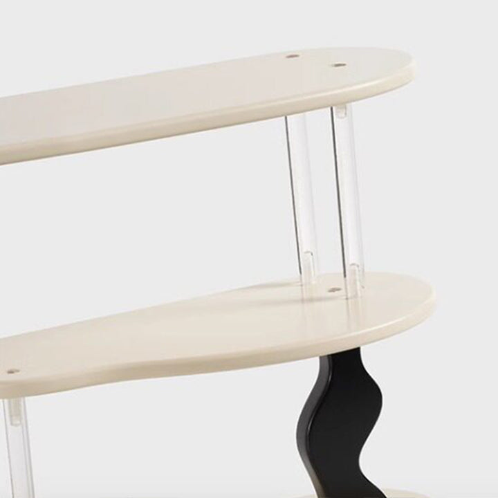 Contemporary Nordic MDF Acrylic Desktop Storage Shelf 3-Tier For Living Room &amp; Entryway