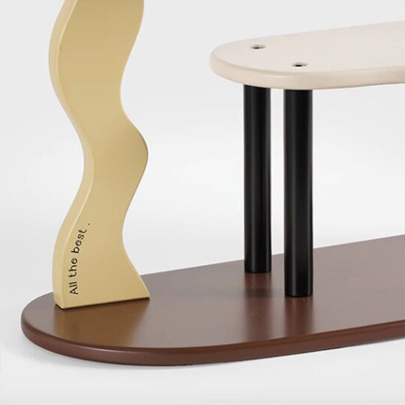 Contemporary Nordic MDF Acrylic Desktop Storage Shelf 3-Tier For Living Room &amp; Entryway